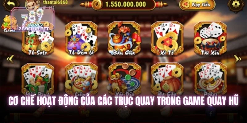 Cơ chế hoạt động của các trục quay trong game quay hũ